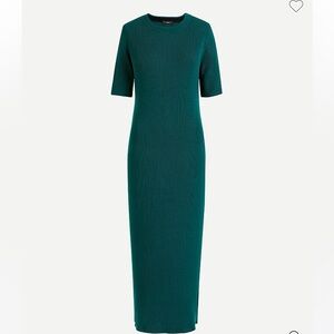 J Crew Ribbed knit midi dress in Spruce